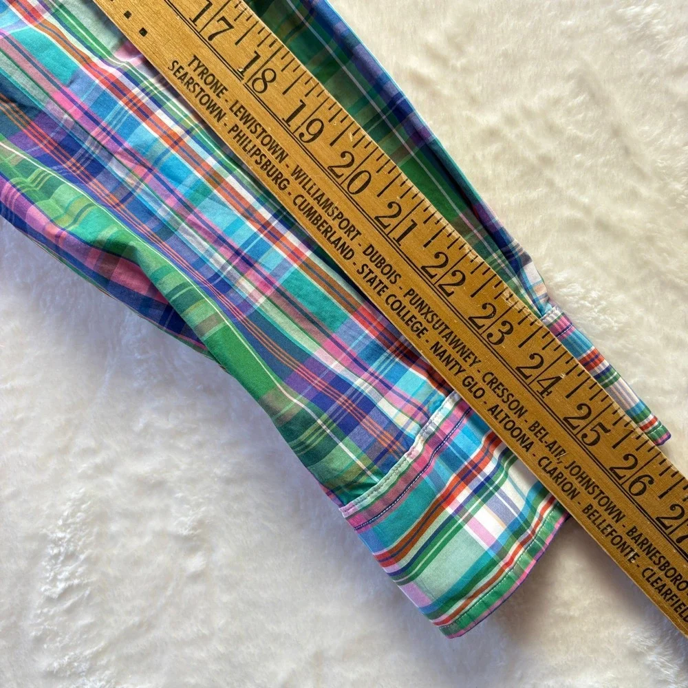 Polo‎ Ralph Lauren Plaid Button Down Shirt Men Sz XL Multi Colorful Cotton